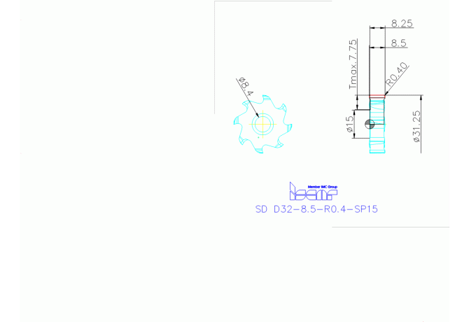 SD D32-8.5-R0.4-SP15 IC908