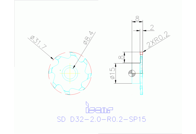 SD D32-2.0-R0.2-SP15 IC908