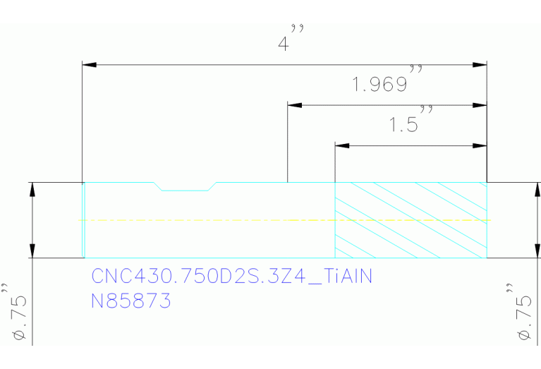 CNC430.750D2S.3Z4 TIALN