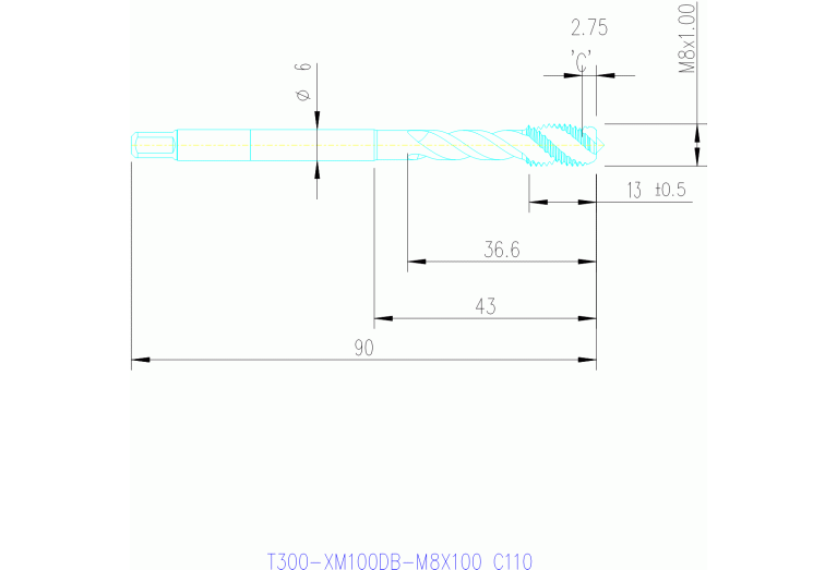 T300-XM100DB-M8X100 C110