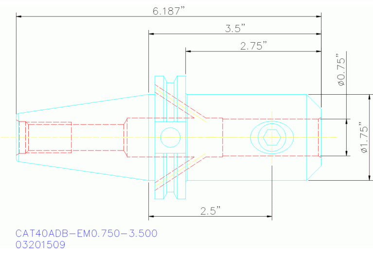 CAT40ADB-EM0.750-3.500