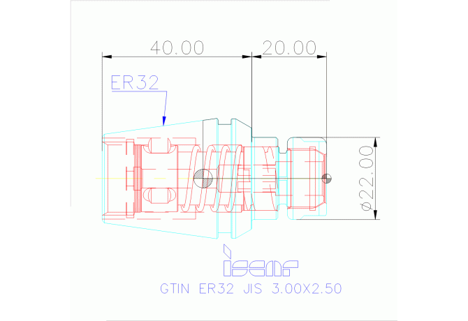 GTIN ER32 JIS 3.00X2.50