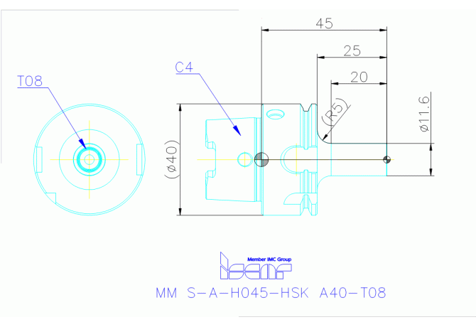 MM S-A-H045-HSK A40-T08