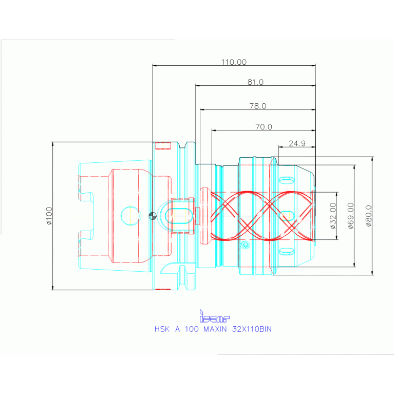 HSK A 100 MAXIN 32X110BIN