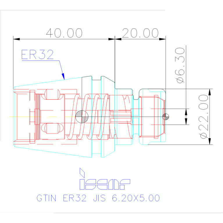 GTIN ER32 JIS 6.20X5.00