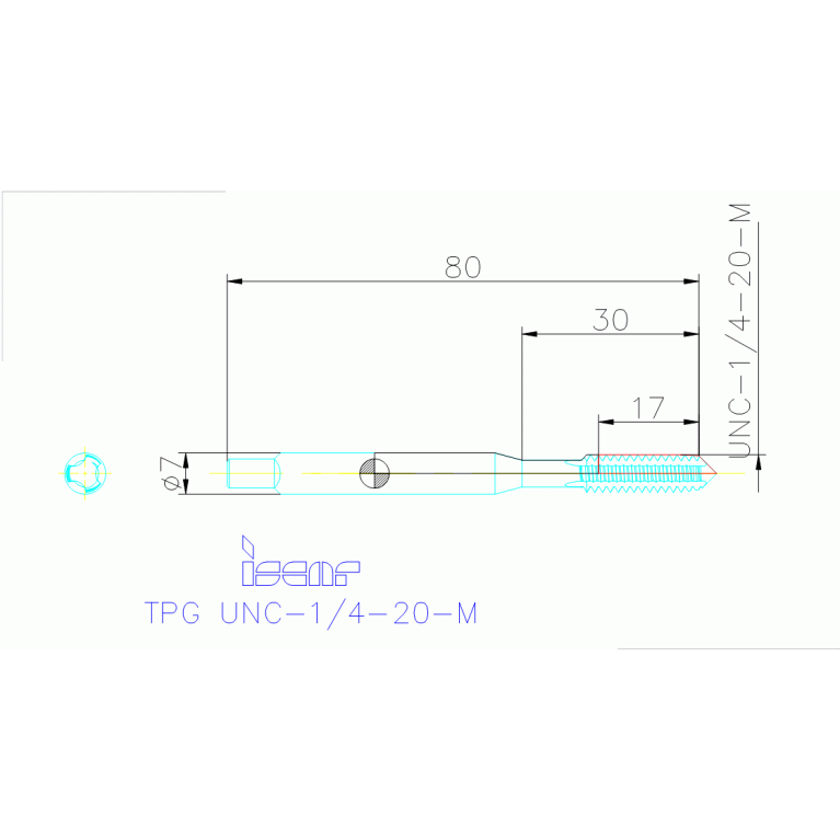 TPG UNC-1/4-20-M HE