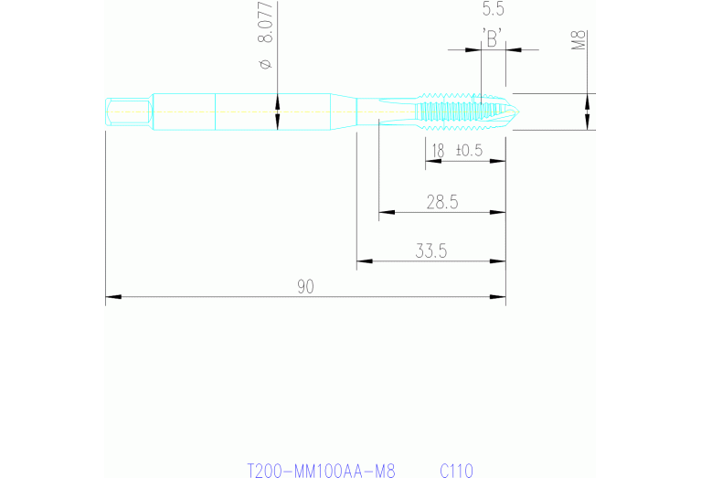 T200-MM100AA-M8 C110