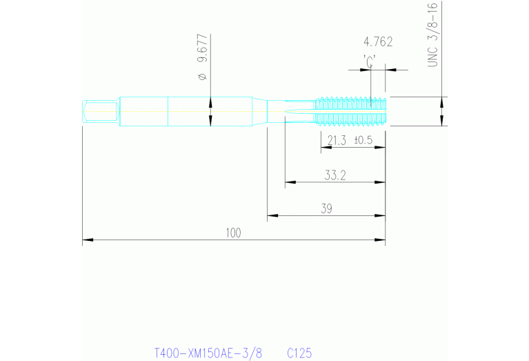 T400-XM150AE-3/8 C125
