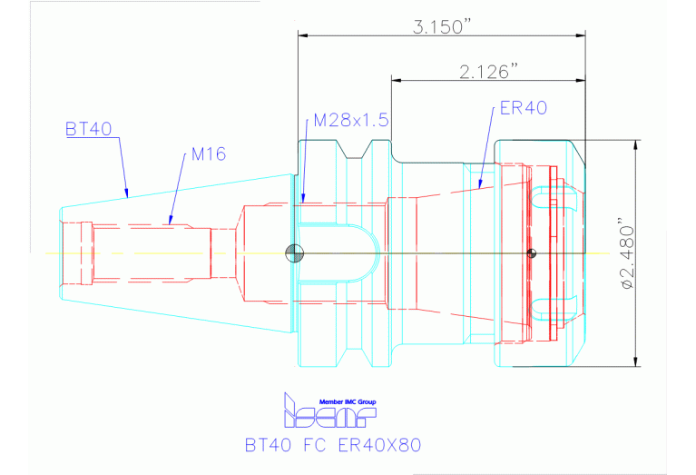 BT40 FC ER40X80