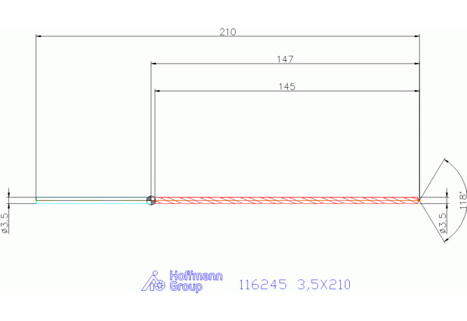 116245 3,5X210