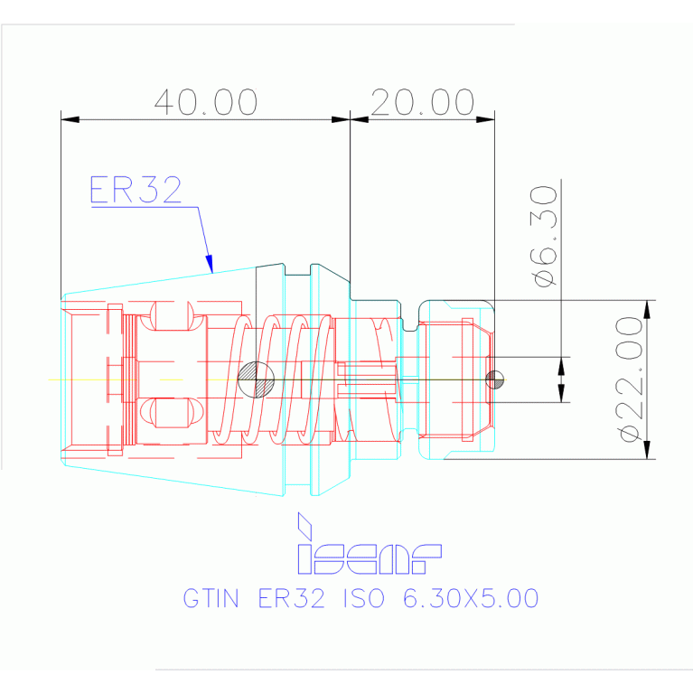 GTIN ER32 ISO 6.30X5.00