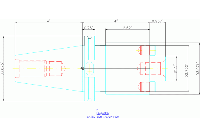 CAT50 SEM 1-1/2X4.000