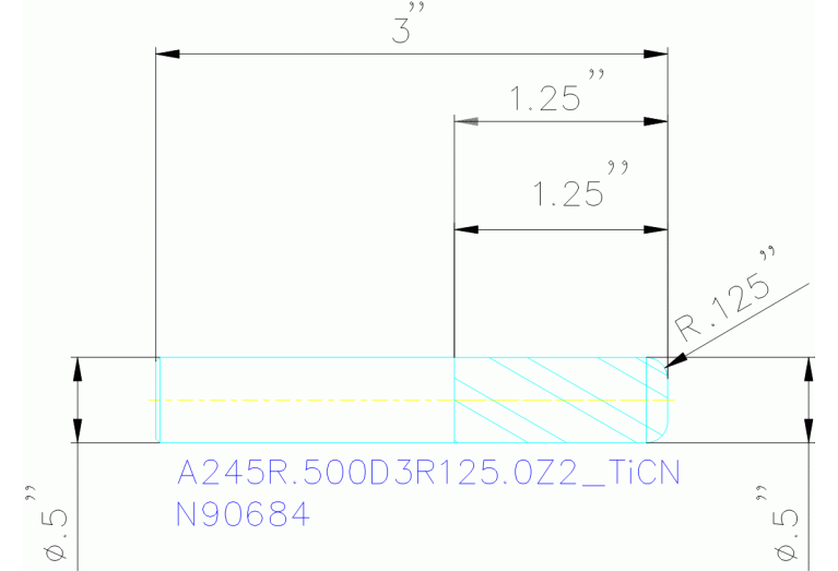 A245R.500D3R125.0Z2 TICN