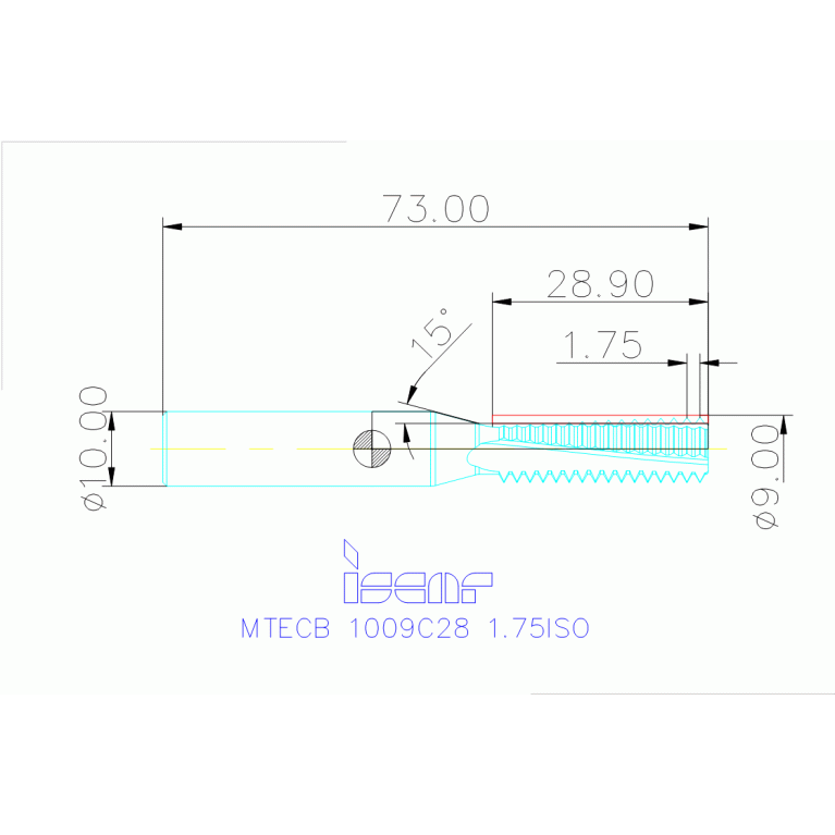 MTECB 1009C28 1.75ISO IC908