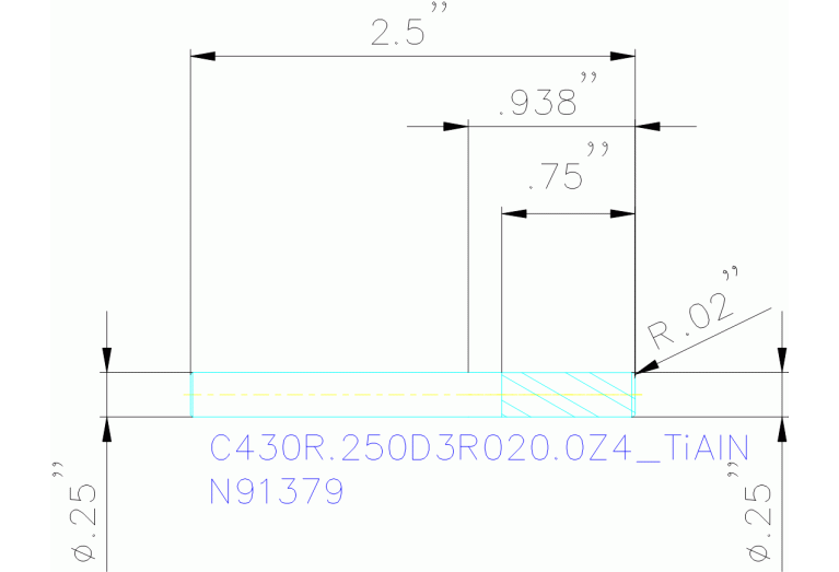 C430R.250D3R020.0Z4 TIALN