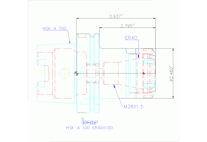 HSK A100 ER40X100