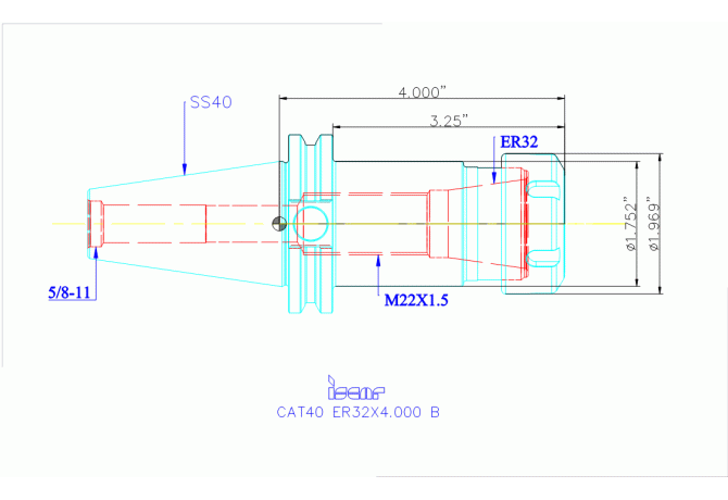 CAT40 ER32X4.000 B