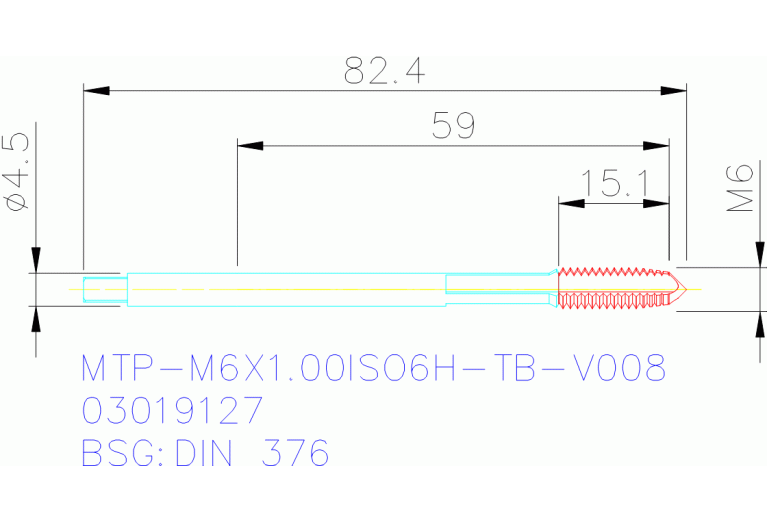 MTP-M6X1.00ISO6H-TB-V008