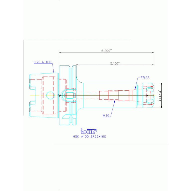 HSK A100 ER25X160