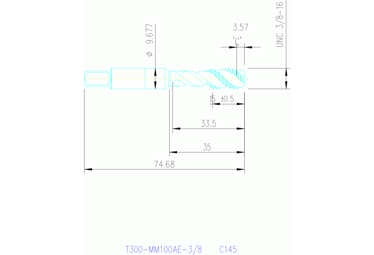 T300-MM100AE-3/8 C145