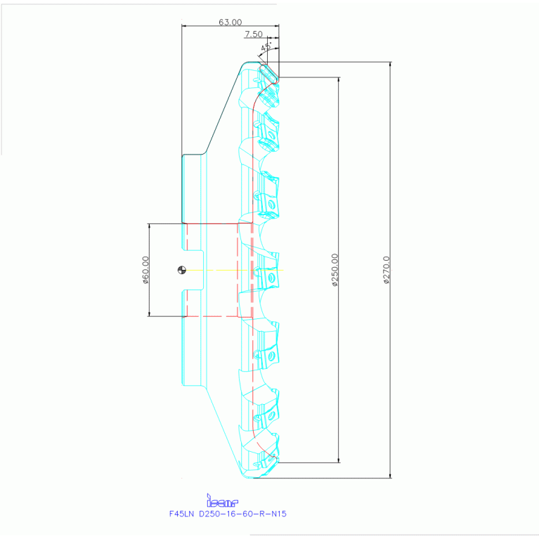 F45LN D250-16-60-R-N15