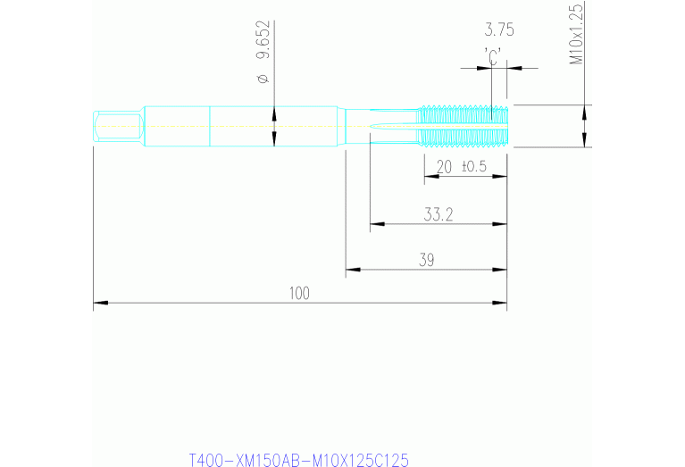 T400-XM150AB-M10X125C125