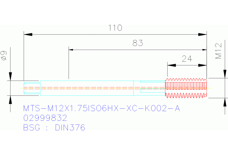 MTS-M12X1.75ISO6HX-XC-K002-A