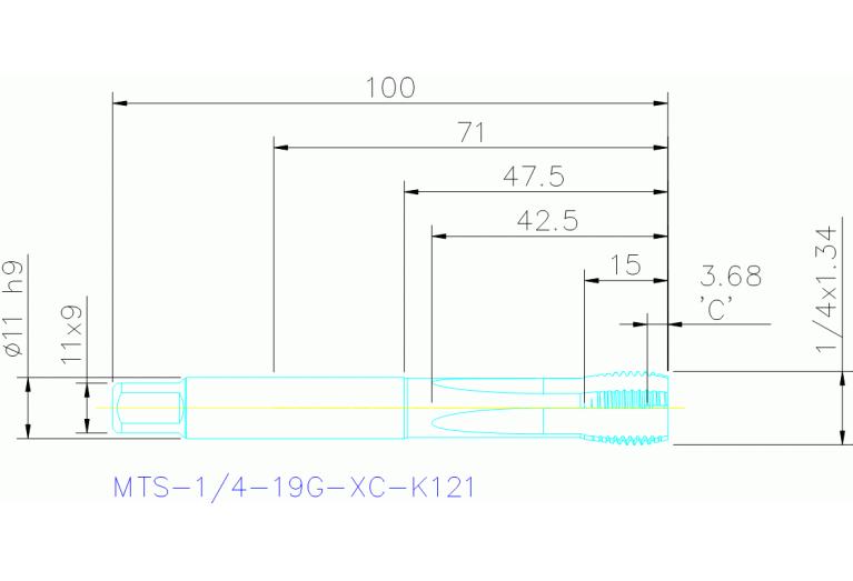 MTS-1/4-19G-XC-K121