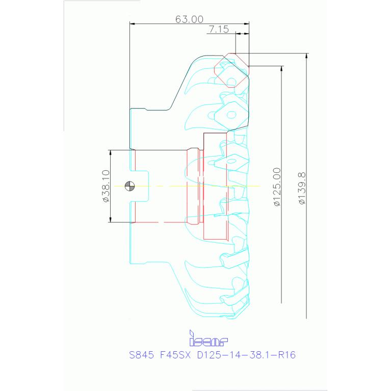 S845 F45SXD125-14-3810R16