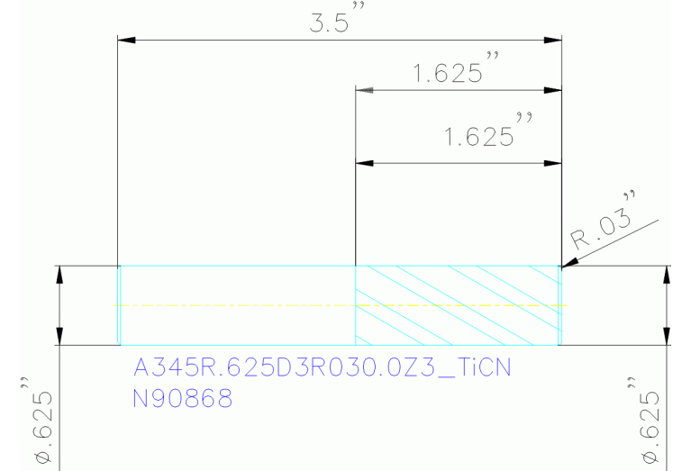 A345R.625D3R030.0Z3 TICN