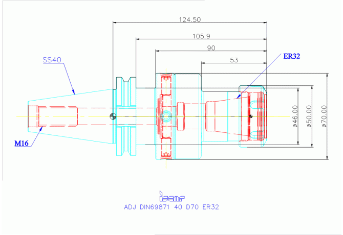 ADJ DIN69871 40 D70 ER32