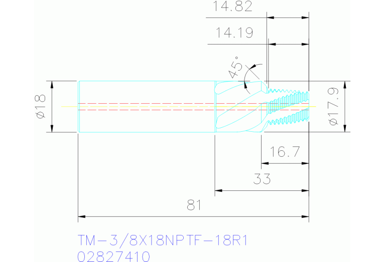 TM-3/8X18NPTF-18R1