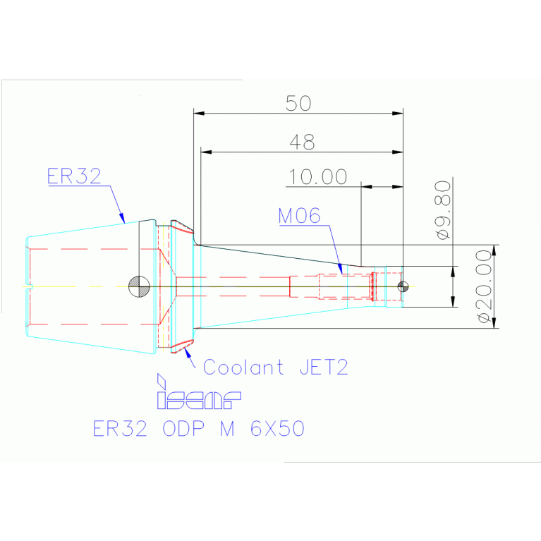 ER32 ODP M 6X50
