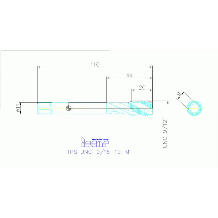 TPS UNC-9/16-12-M HE