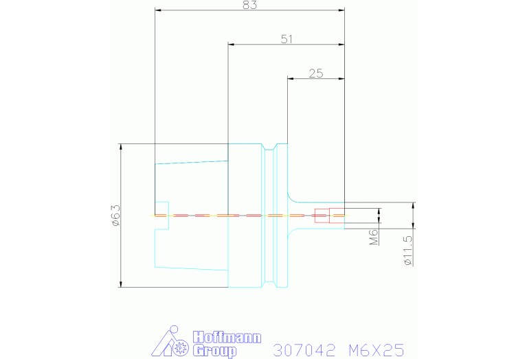 307042 M6X25