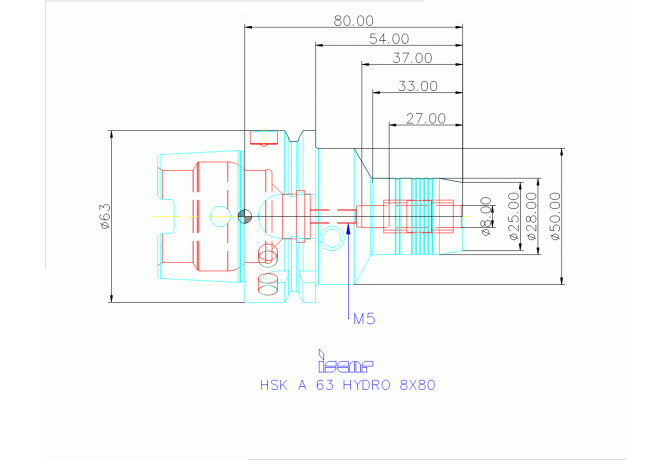 HSK A63 HYDRO 8X80