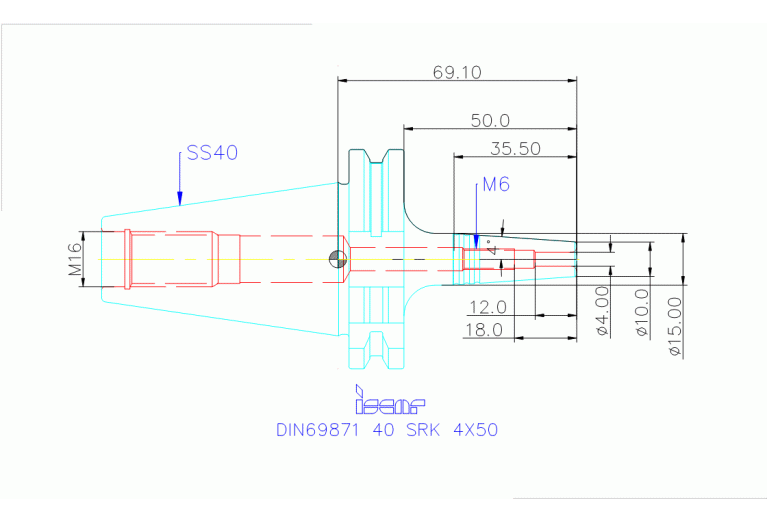 DIN69871 40 SRK 4X50