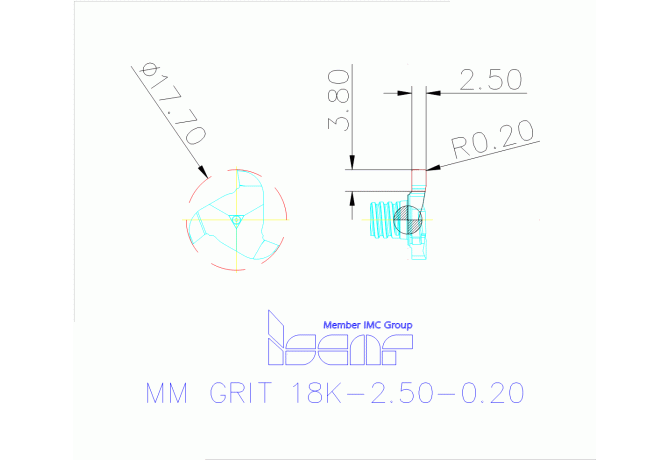 MM GRIT 18K-2.50-0.20 IC528