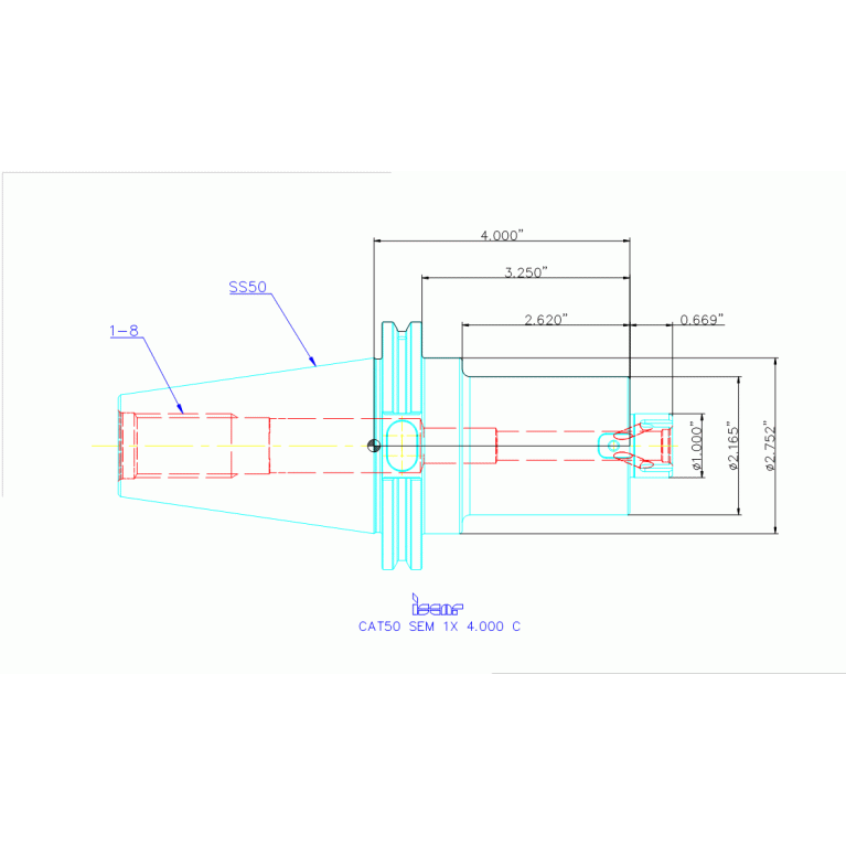 CAT50 SEM 1X4.000 C