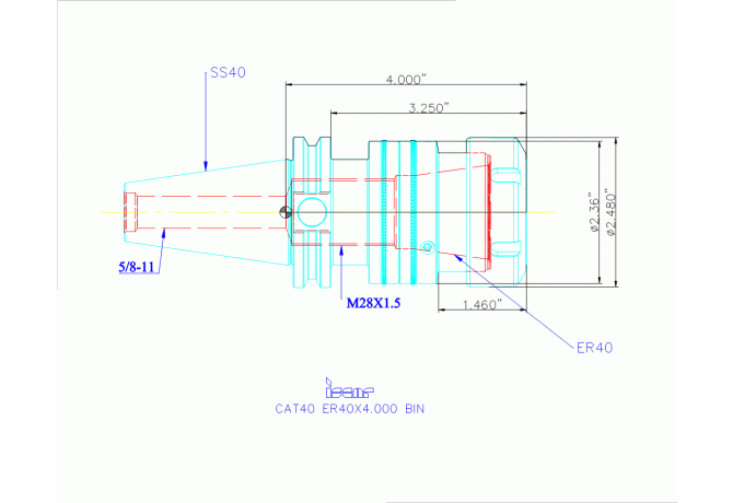 CAT40 ER40X4.000 BIN