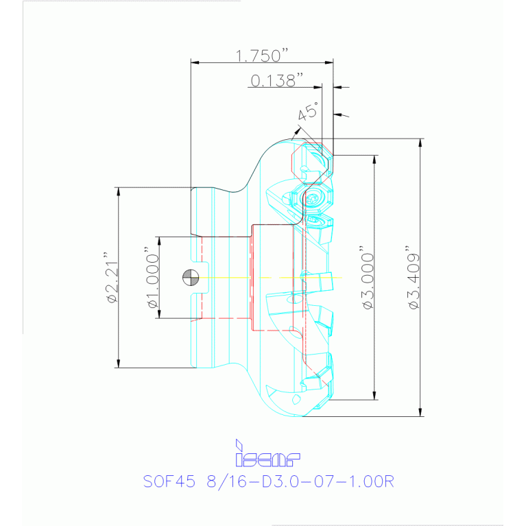 SOF45 8/16-D3.0-07-1.00R
