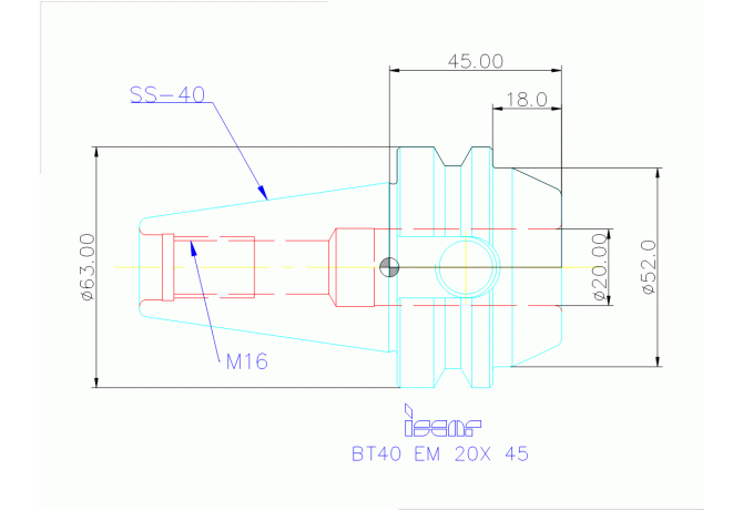 BT40 EM 20X 45