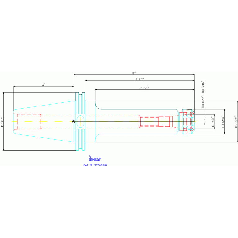 CAT50 ER25X8.000
