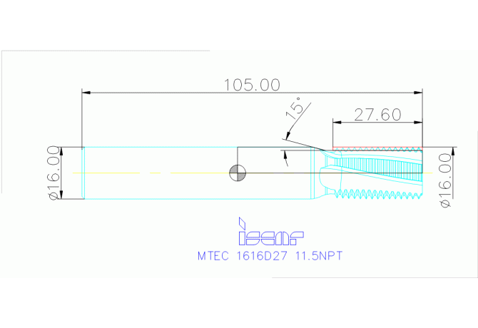 MTEC 1616D27 11.5NPT IC908