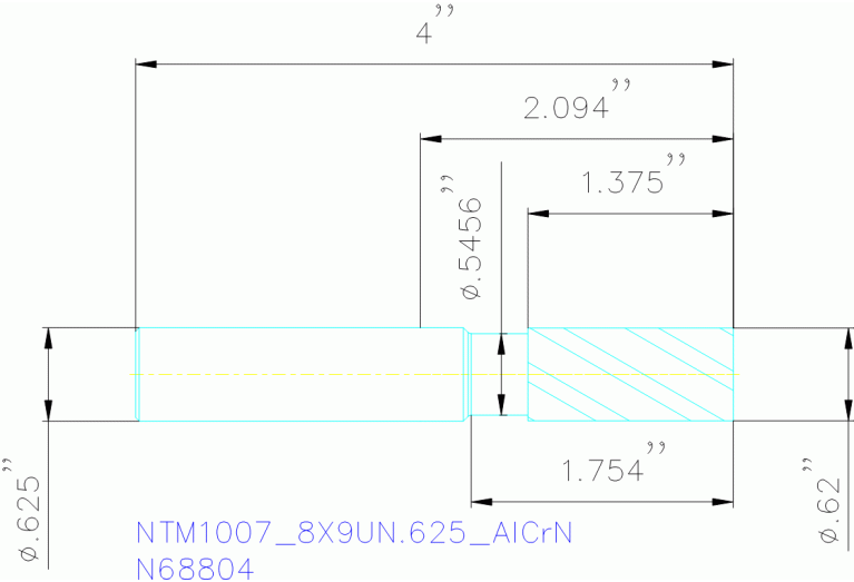NTM1007/8X9UN.625 ALCRN