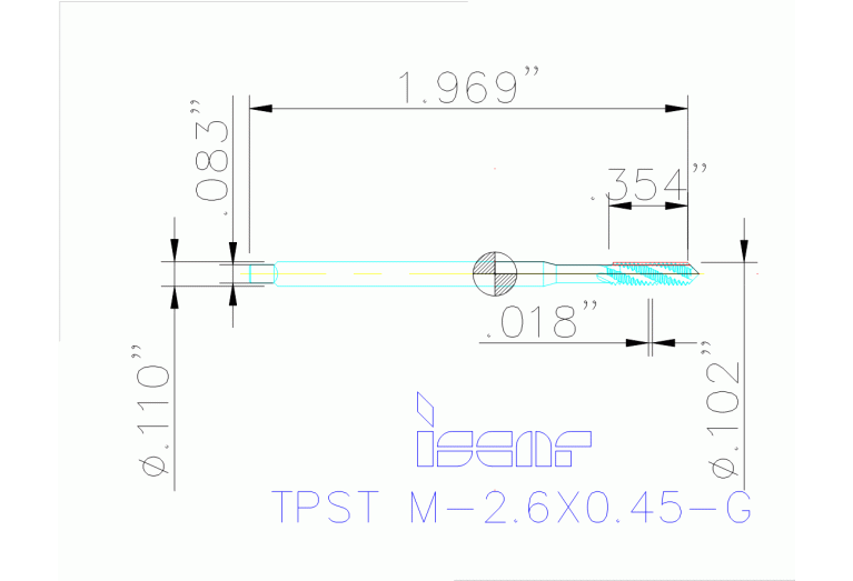 TPST M-2.6X0.45-G HENI