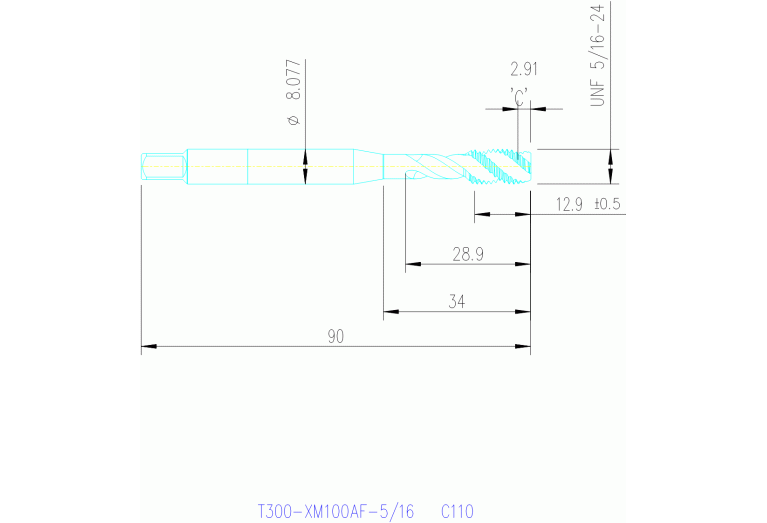 T300-XM100AF-5/16 C110