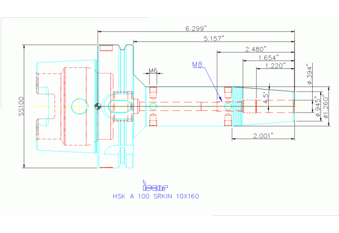 HSK A100 SRKIN10X160