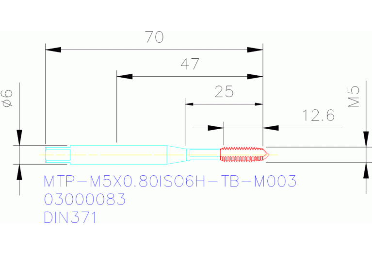 MTP-M5X0.80ISO6H-TB-M003