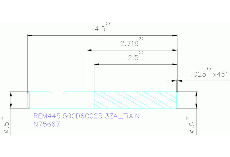 REM445.500D6C025.3Z4 TIALN